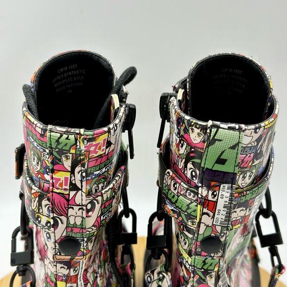 Current Mood Reckless Adventure Combat Boots Anime Design - Size 7 - Picture 9 of 16